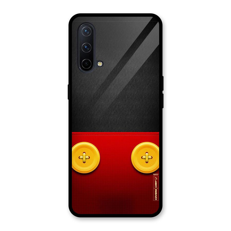 Yellow Button Glass Back Case for OnePlus Nord CE 5G