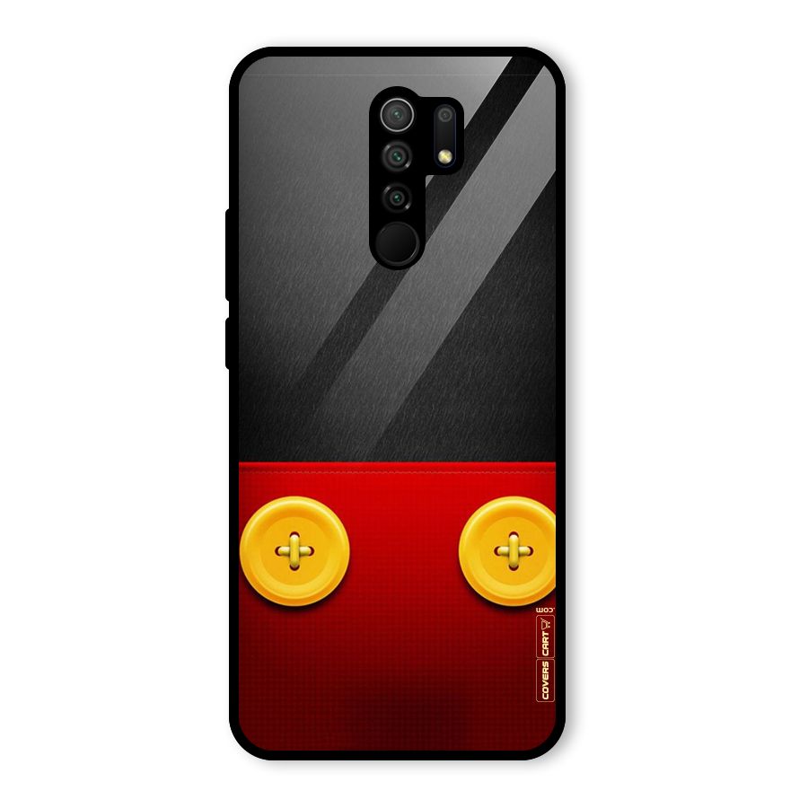 Yellow Button Glass Back Case for Poco M2