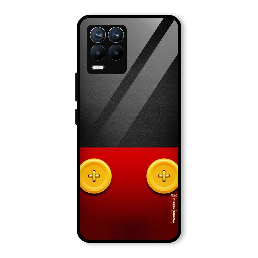 Yellow Button Glass Back Case for Realme 8