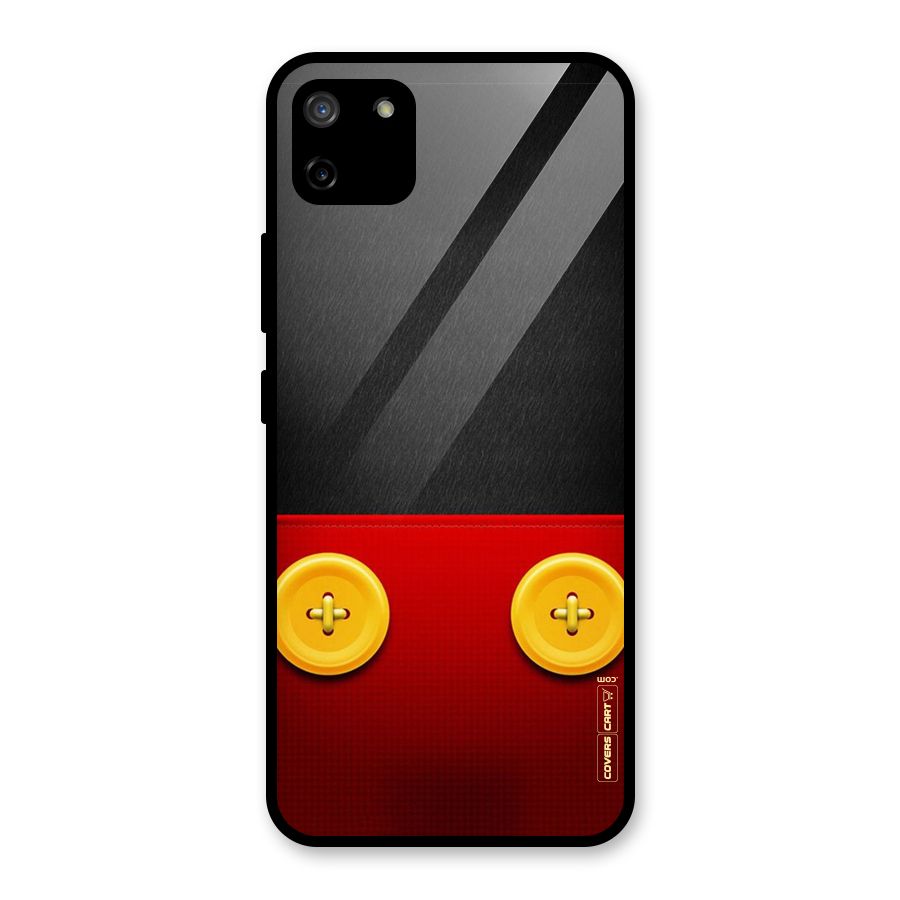Yellow Button Glass Back Case for Realme C11