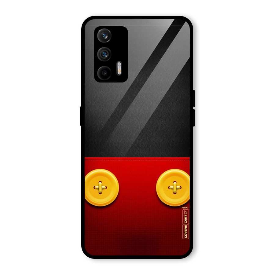 Yellow Button Glass Back Case for Realme GT 5G