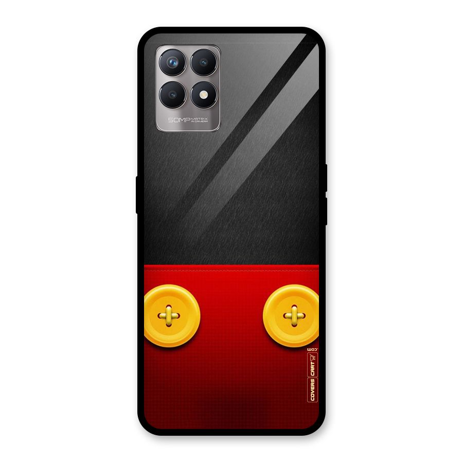 Yellow Button Glass Back Case for Realme Narzo 50
