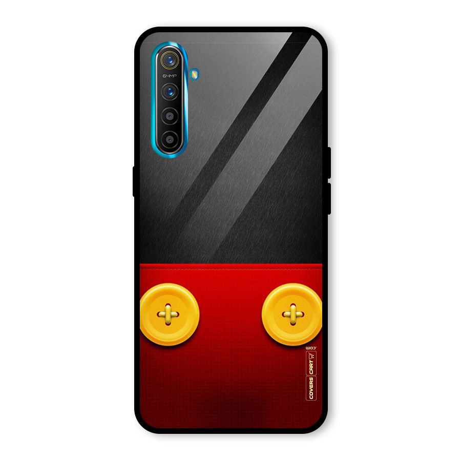 Yellow Button Glass Back Case for Realme X2