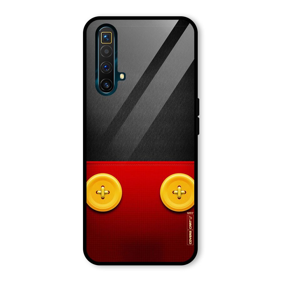 Yellow Button Glass Back Case for Realme X3 SuperZoom