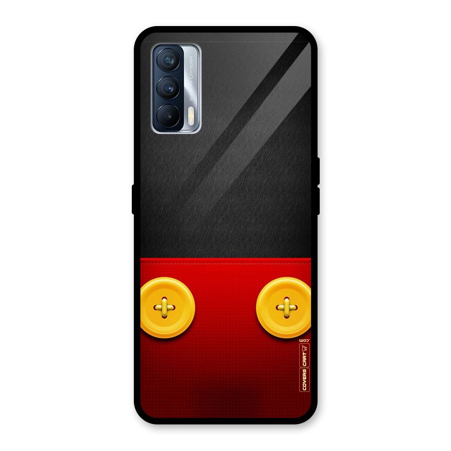 Yellow Button Glass Back Case for Realme X7