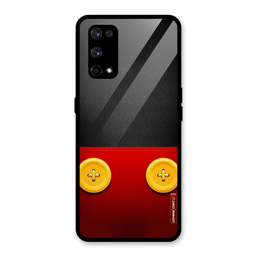 Yellow Button Glass Back Case for Realme X7 Pro