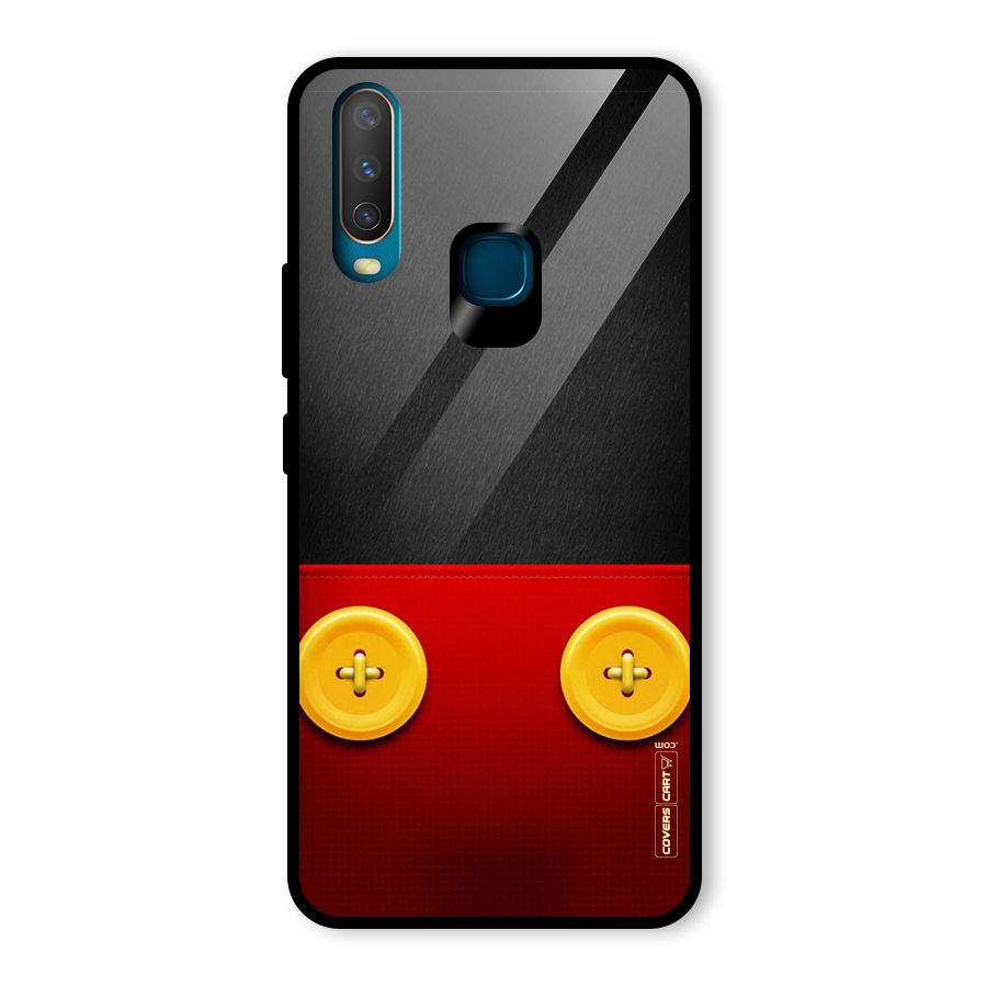 Yellow Button Glass Back Case for Vivo U10