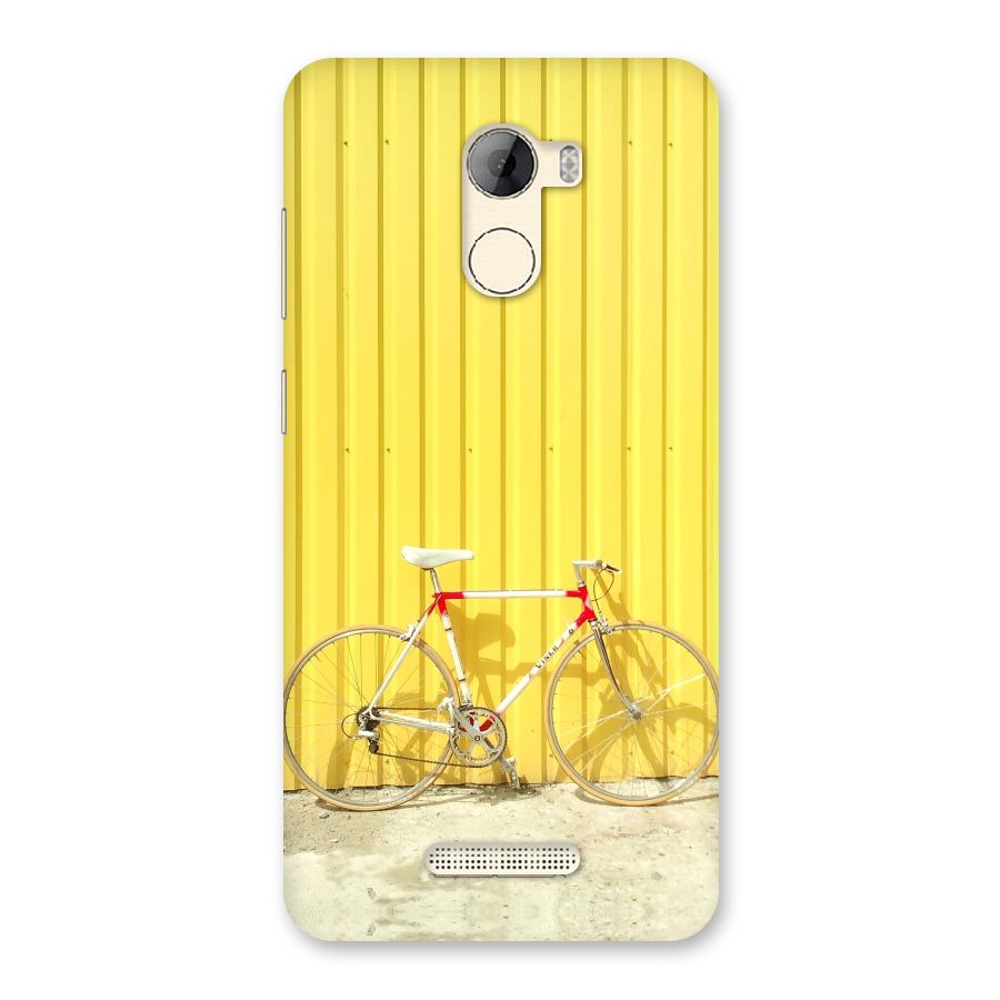 Yellow Cycle Classic Back Case for Gionee A1 LIte