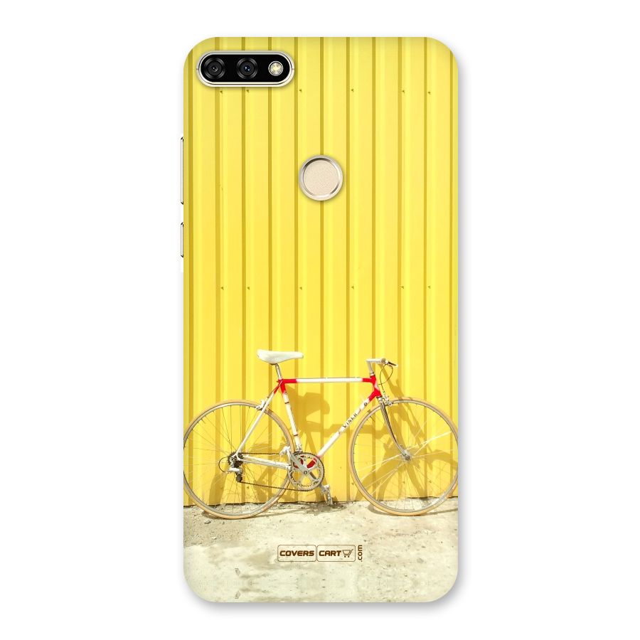 Yellow Cycle Classic Back Case for Honor 7A