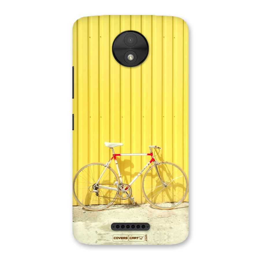 Yellow Cycle Classic Back Case for Moto C