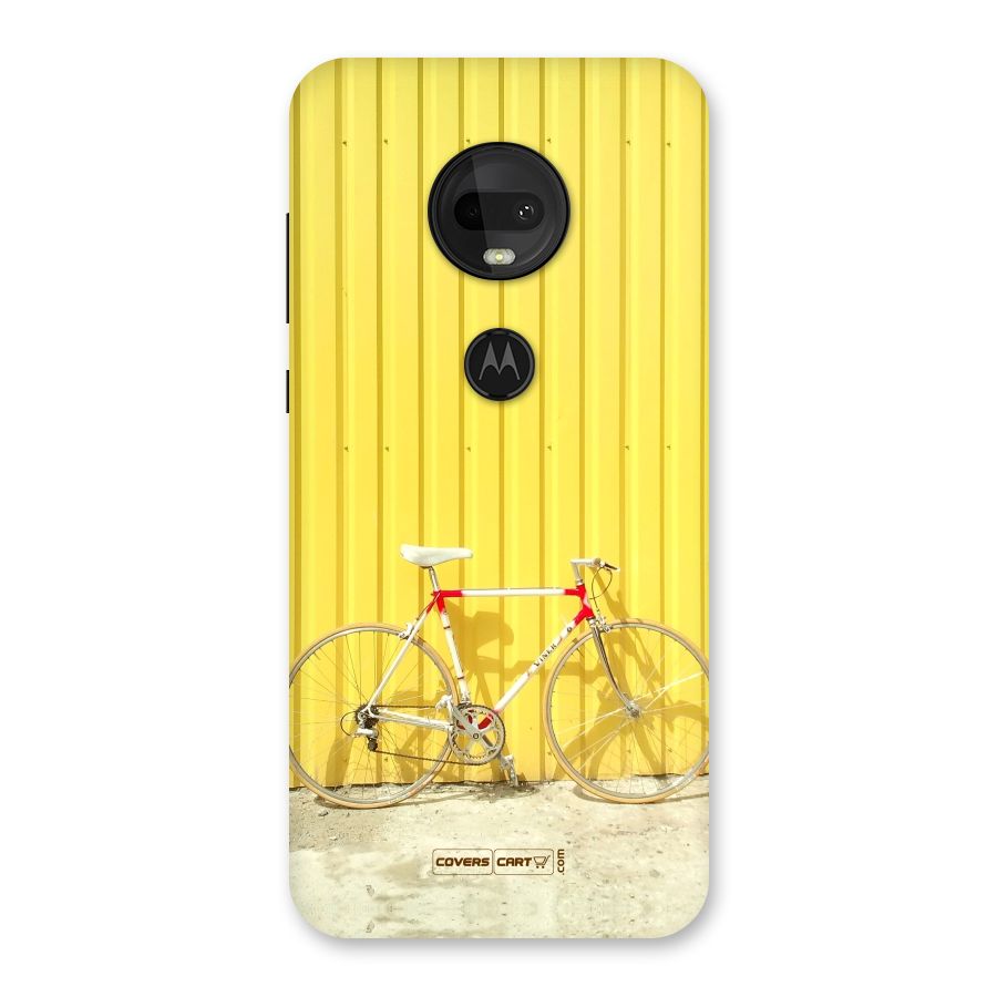 Yellow Cycle Classic Back Case for Moto G7