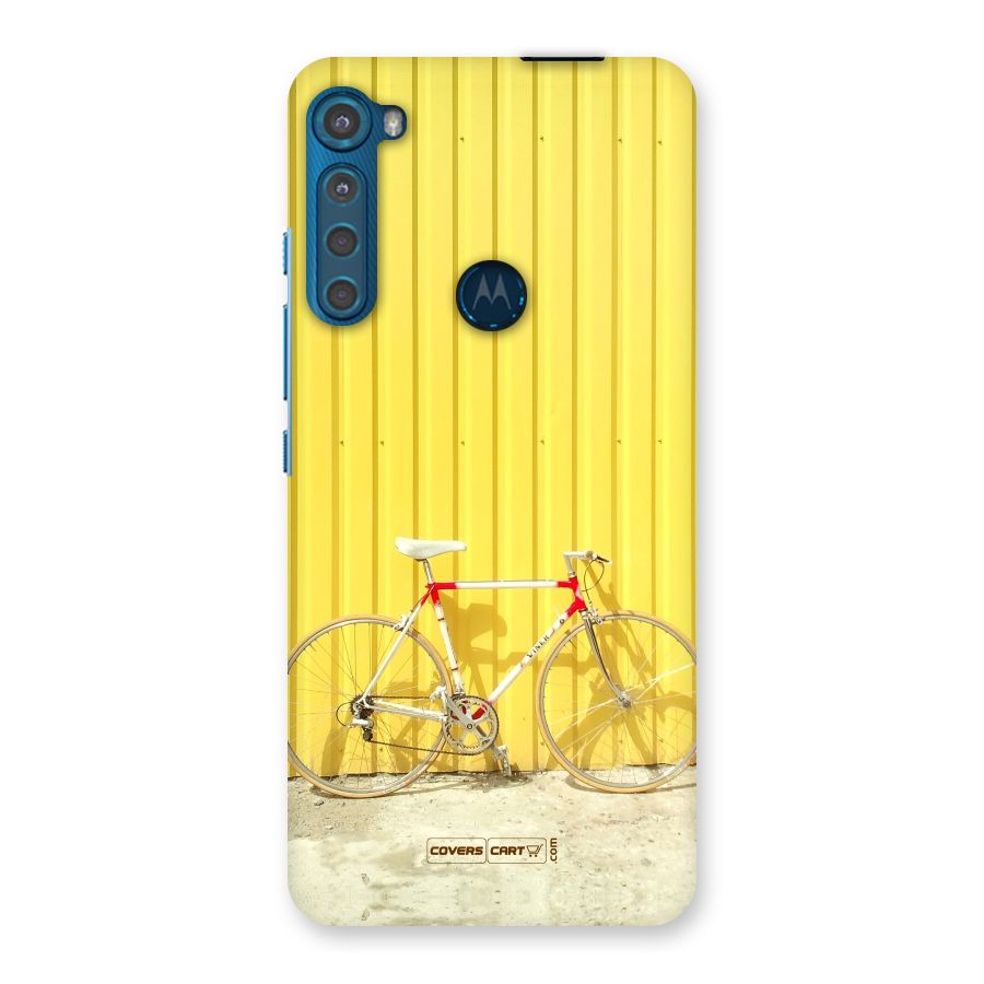 Yellow Cycle Classic Back Case for Motorola One Fusion Plus