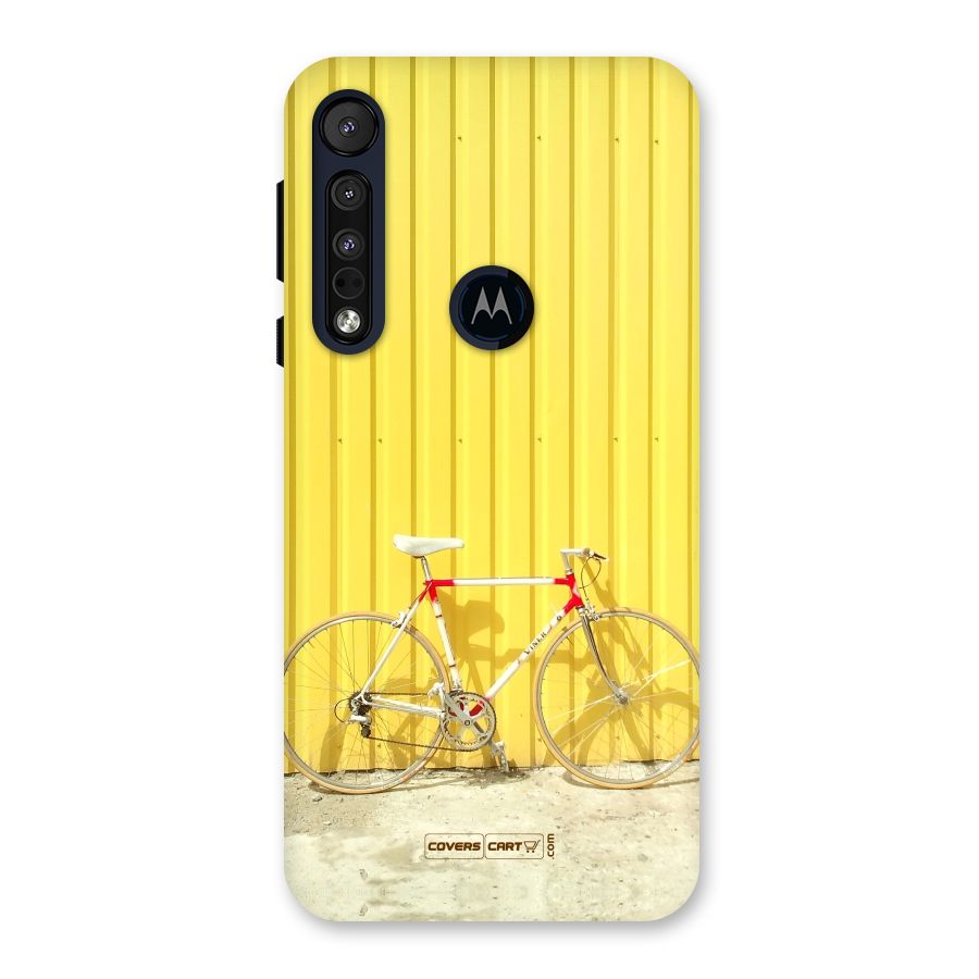 Yellow Cycle Classic Back Case for Motorola One Macro