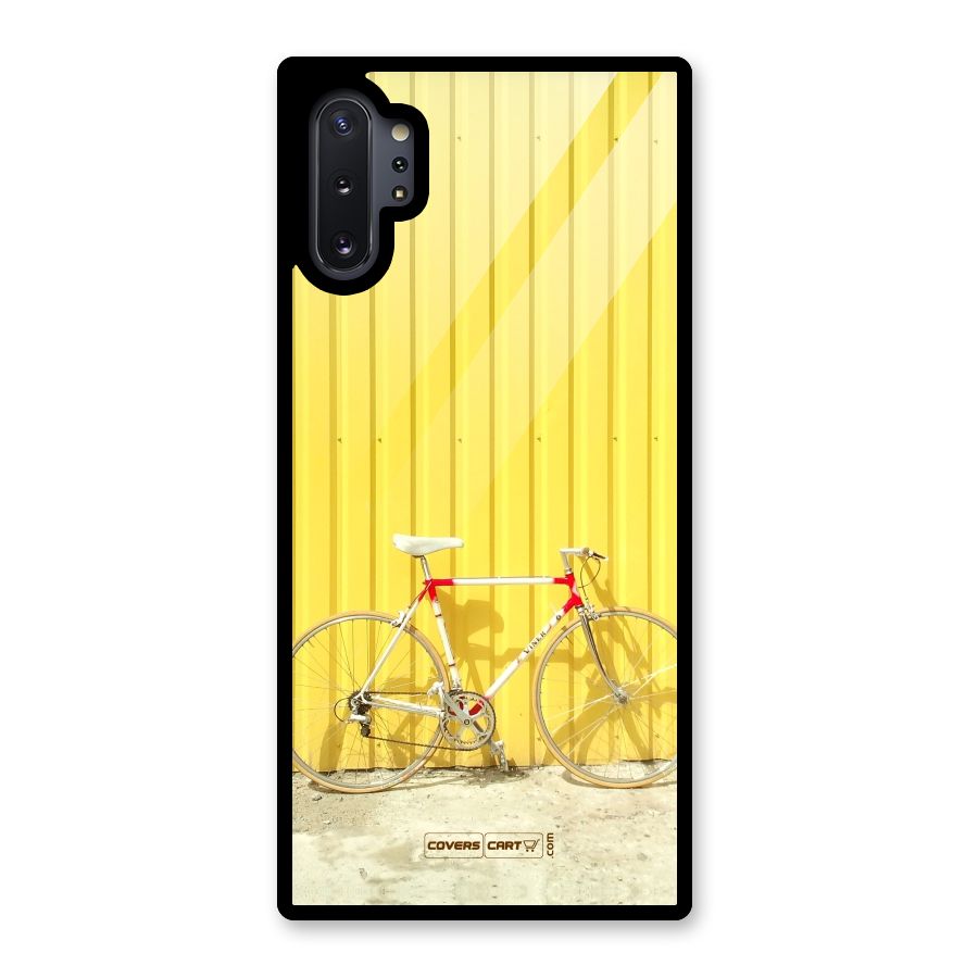 Yellow Cycle Classic Glass Back Case for Galaxy Note 10 Plus