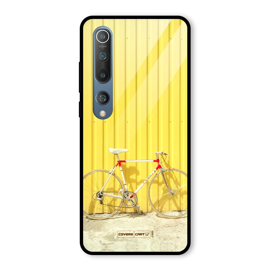 Yellow Cycle Classic Glass Back Case for Mi 10