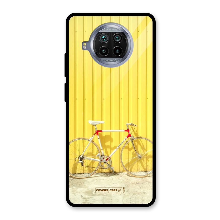 Yellow Cycle Classic Glass Back Case for Mi 10i