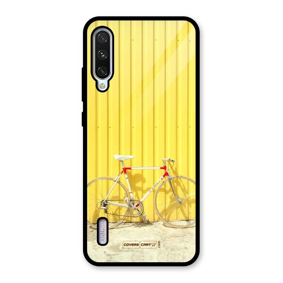 Yellow Cycle Classic Glass Back Case for Mi A3