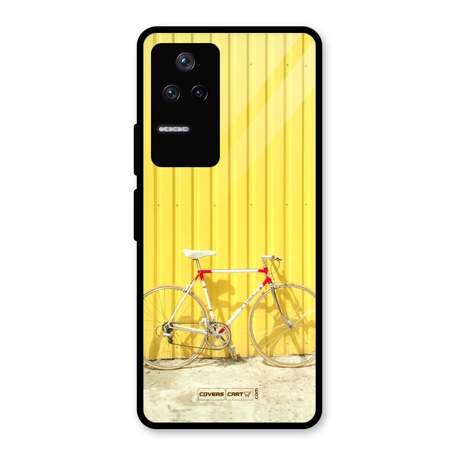 Yellow Cycle Classic Glass Back Case for Poco F4 5G
