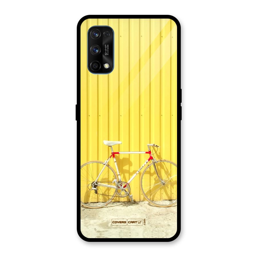 Yellow Cycle Classic Glass Back Case for Realme 7 Pro