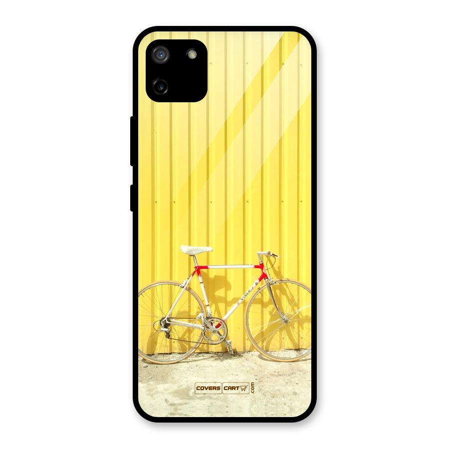 Yellow Cycle Classic Glass Back Case for Realme C11