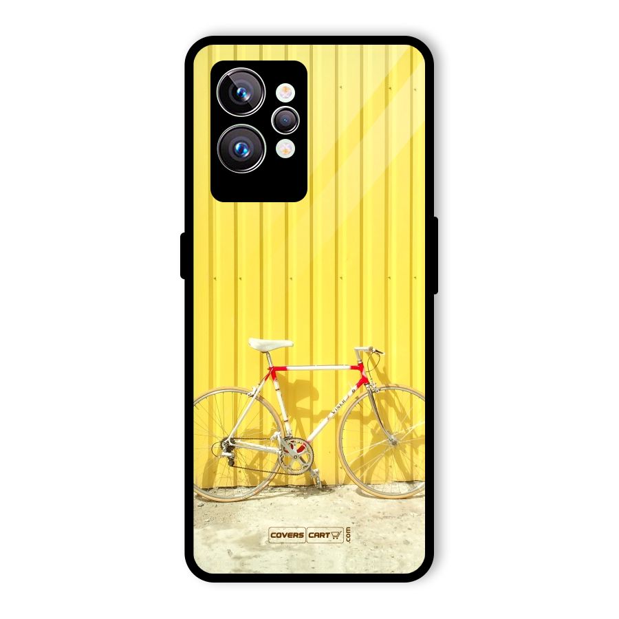 Yellow Cycle Classic Glass Back Case for Realme GT2 Pro