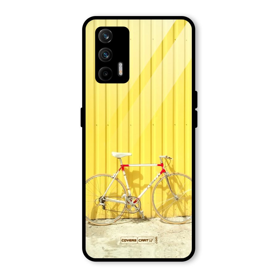 Yellow Cycle Classic Glass Back Case for Realme GT 5G
