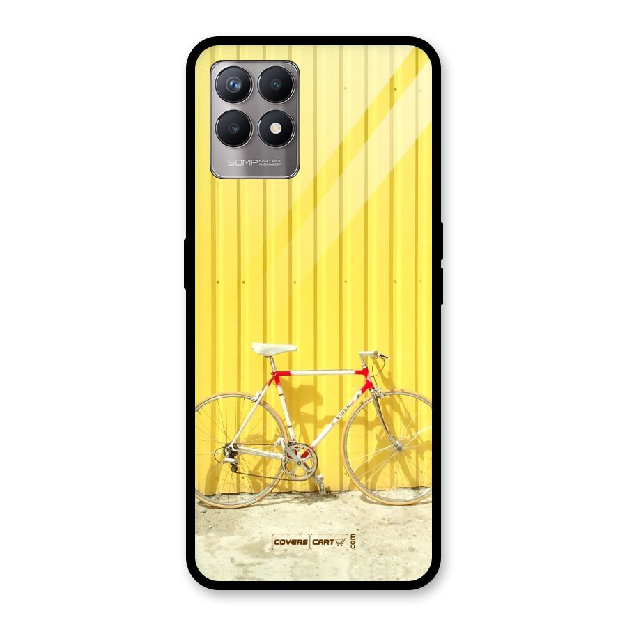 Yellow Cycle Classic Glass Back Case for Realme Narzo 50