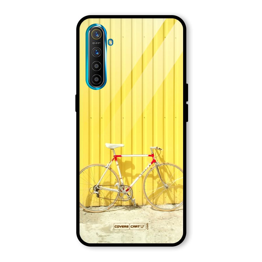 Yellow Cycle Classic Glass Back Case for Realme X2