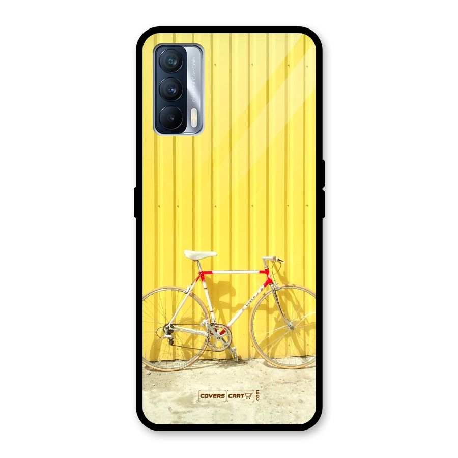 Yellow Cycle Classic Glass Back Case for Realme X7