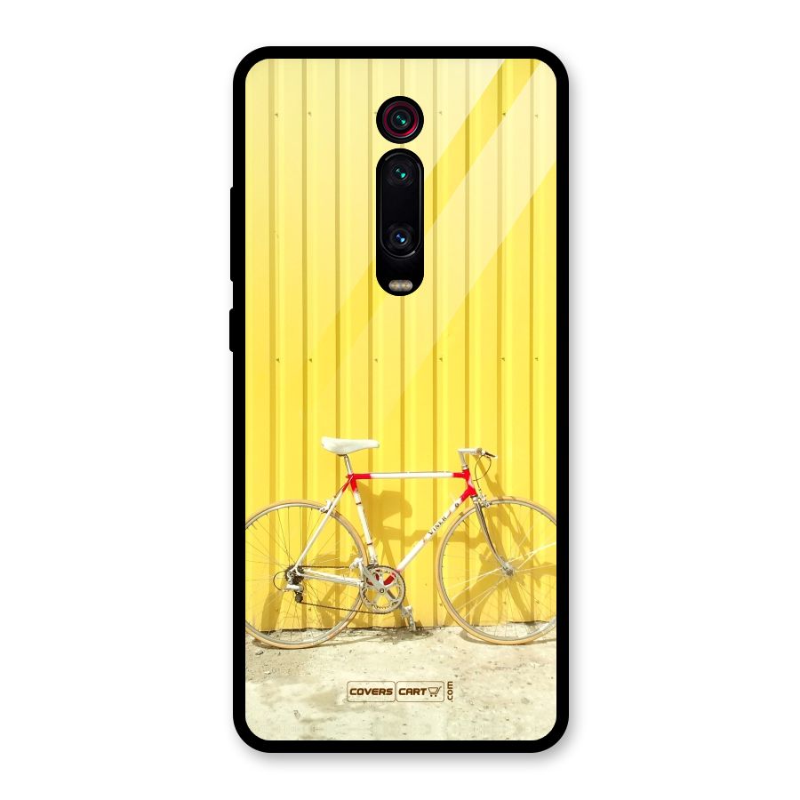 Yellow Cycle Classic Glass Back Case for Redmi K20 Pro