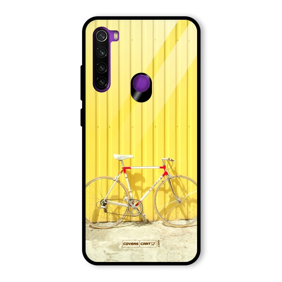Yellow Cycle Classic Glass Back Case for Redmi Note 8