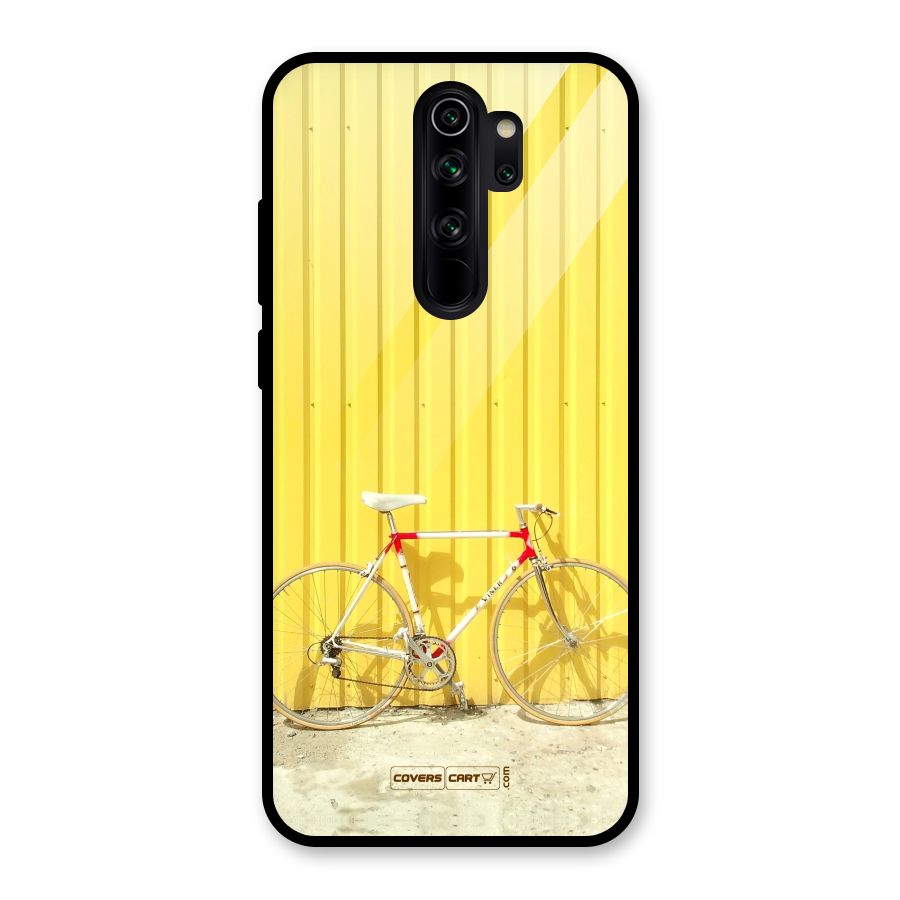 Yellow Cycle Classic Glass Back Case for Redmi Note 8 Pro