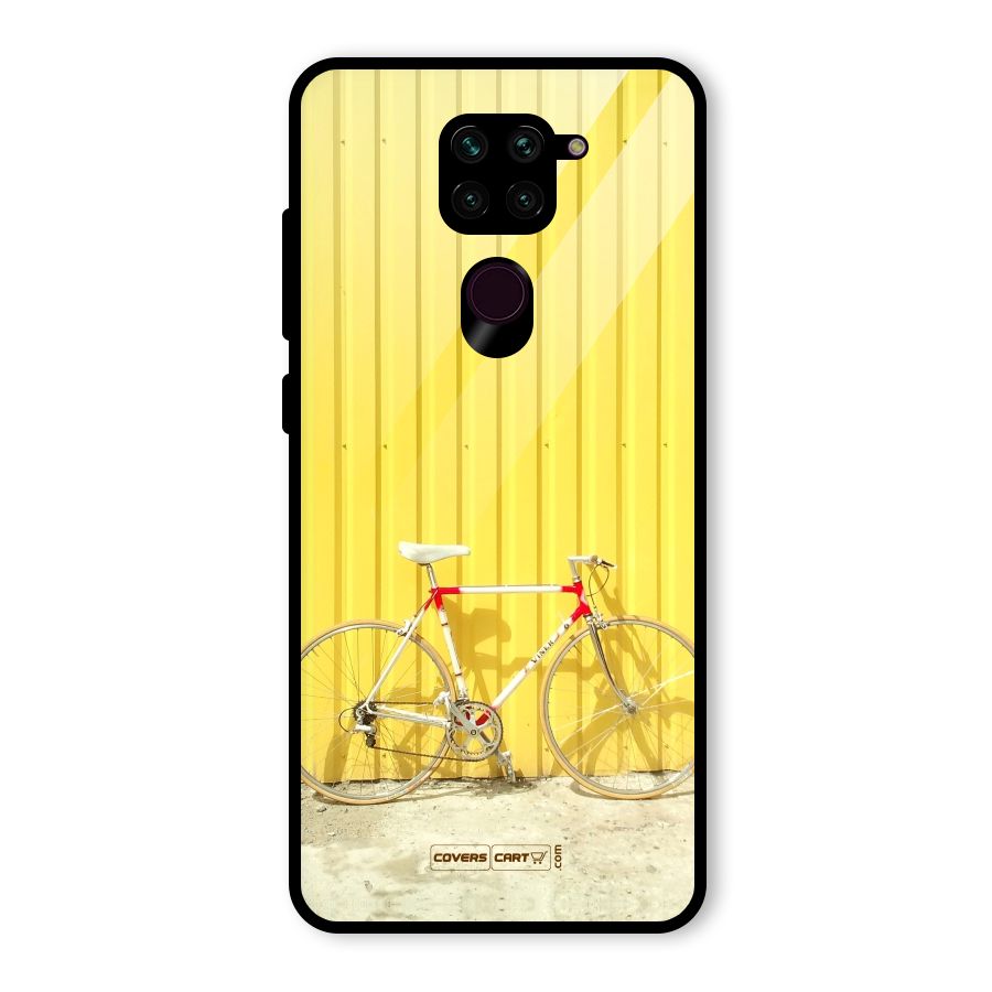 Yellow Cycle Classic Glass Back Case for Redmi Note 9