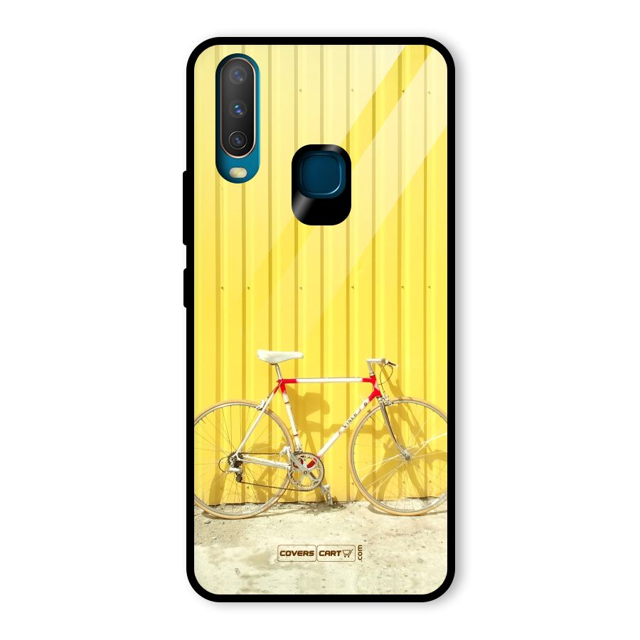 Yellow Cycle Classic Glass Back Case for Vivo U10