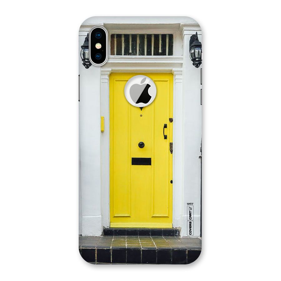 Yellow Door Back Case for iPhone X Logo Cut