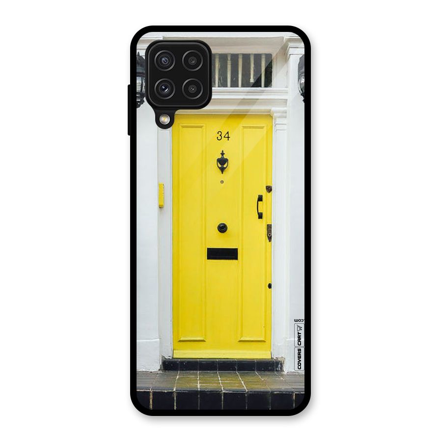 Yellow Door Glass Back Case for Galaxy A22 4G