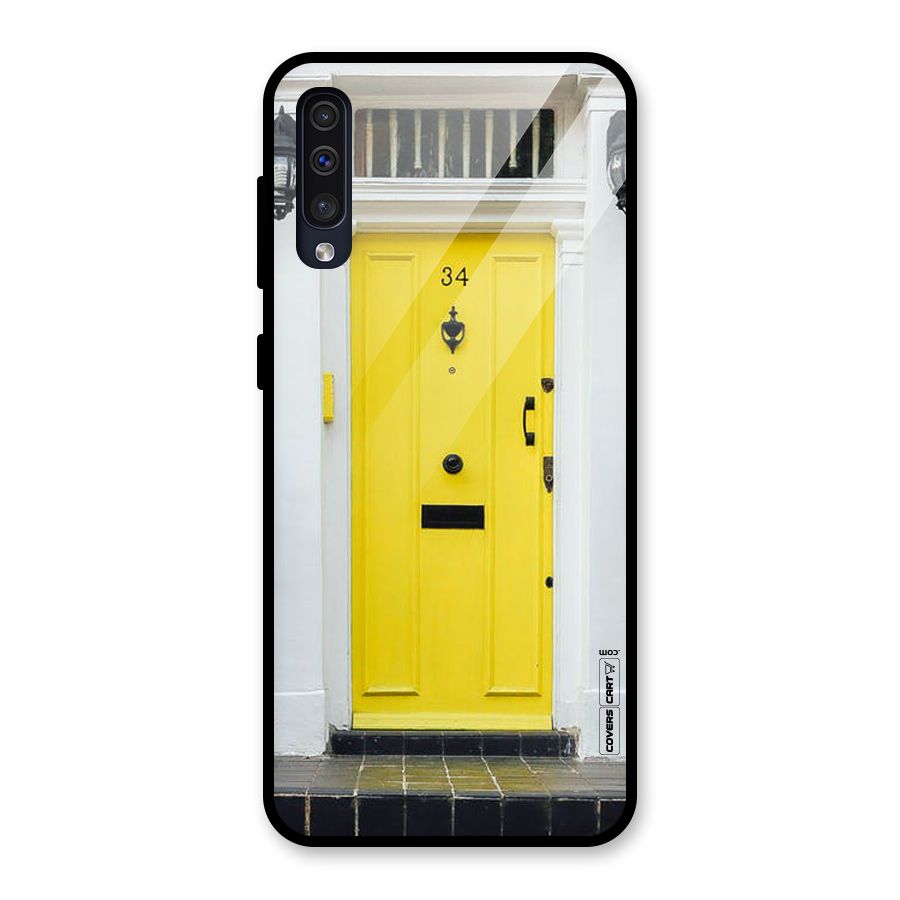 Yellow Door Glass Back Case for Galaxy A50