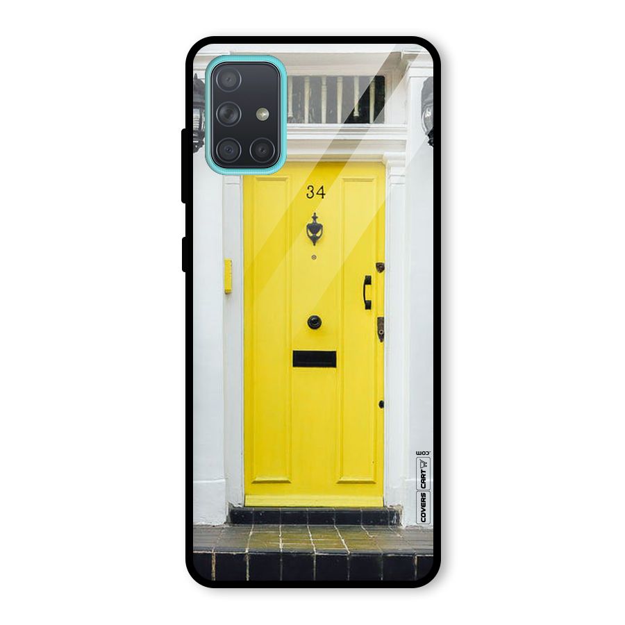 Yellow Door Glass Back Case for Galaxy A71