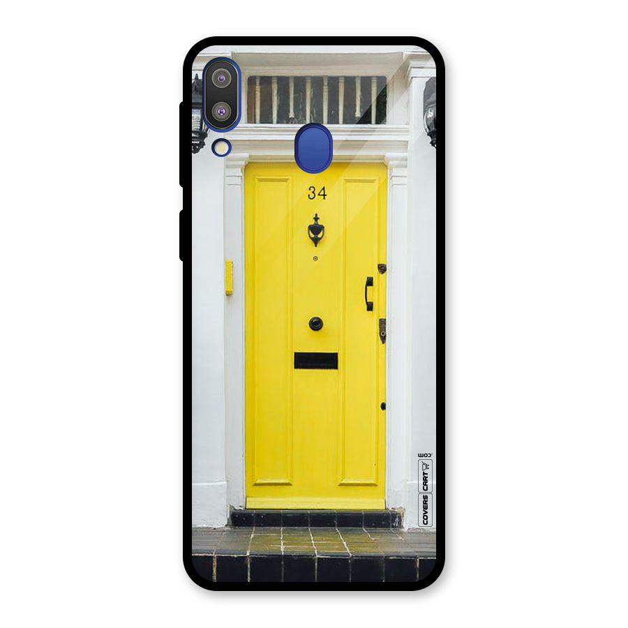 Yellow Door Glass Back Case for Galaxy M20