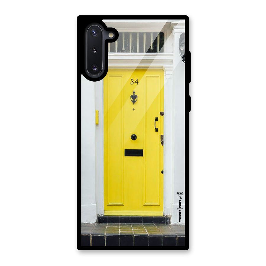 Yellow Door Glass Back Case for Galaxy Note 10