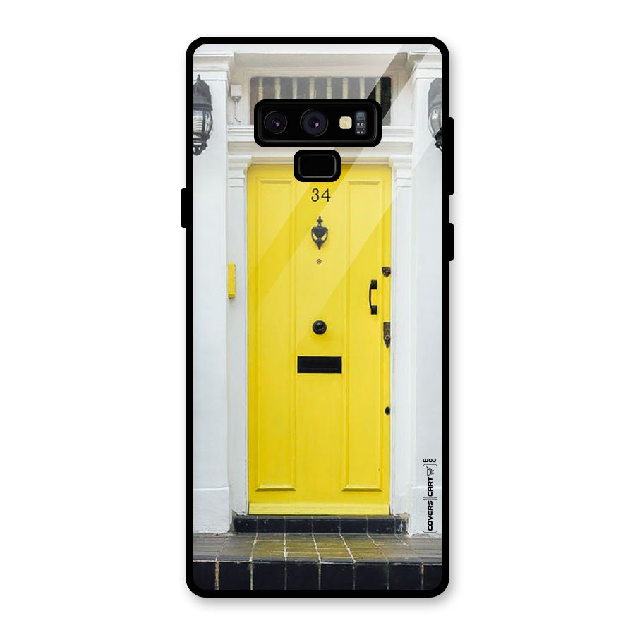 Yellow Door Glass Back Case for Galaxy Note 9