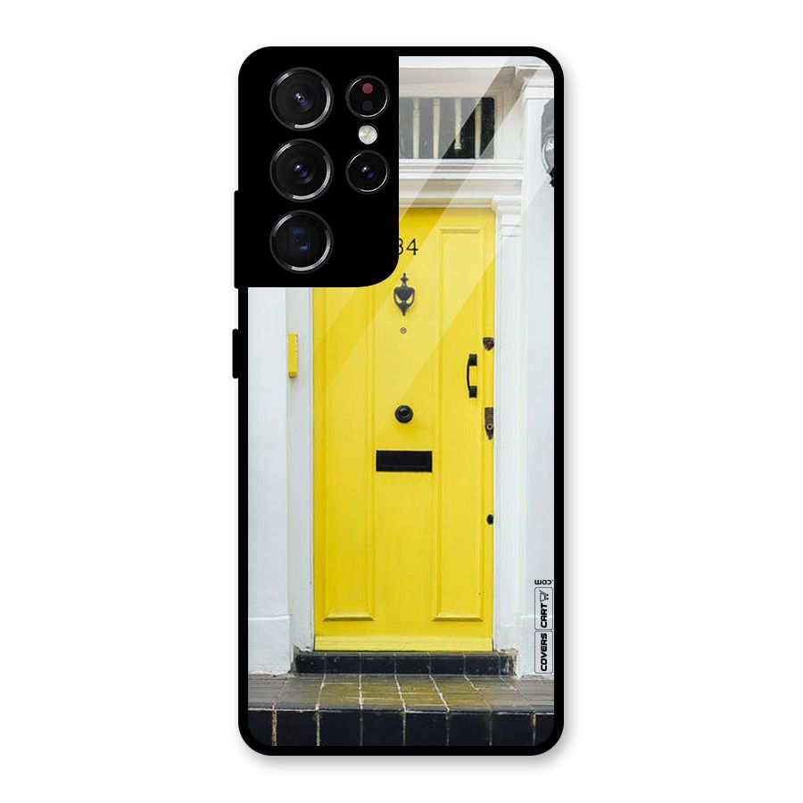 Yellow Door Glass Back Case for Galaxy S21 Ultra 5G