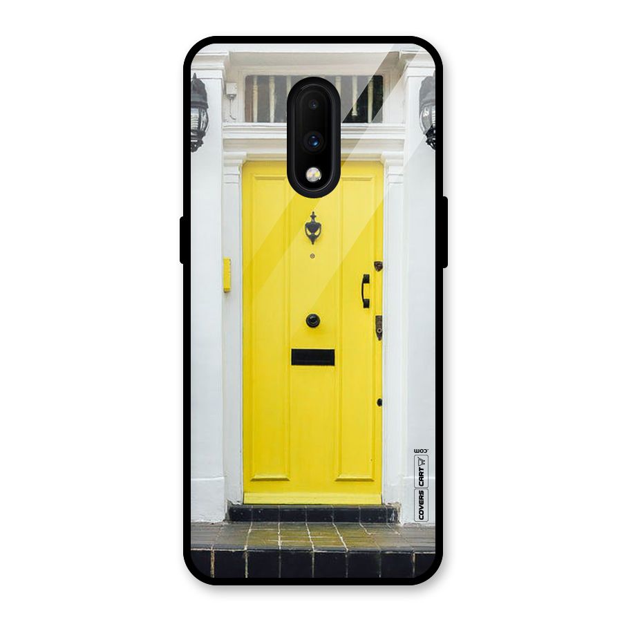 Yellow Door Glass Back Case for OnePlus 7