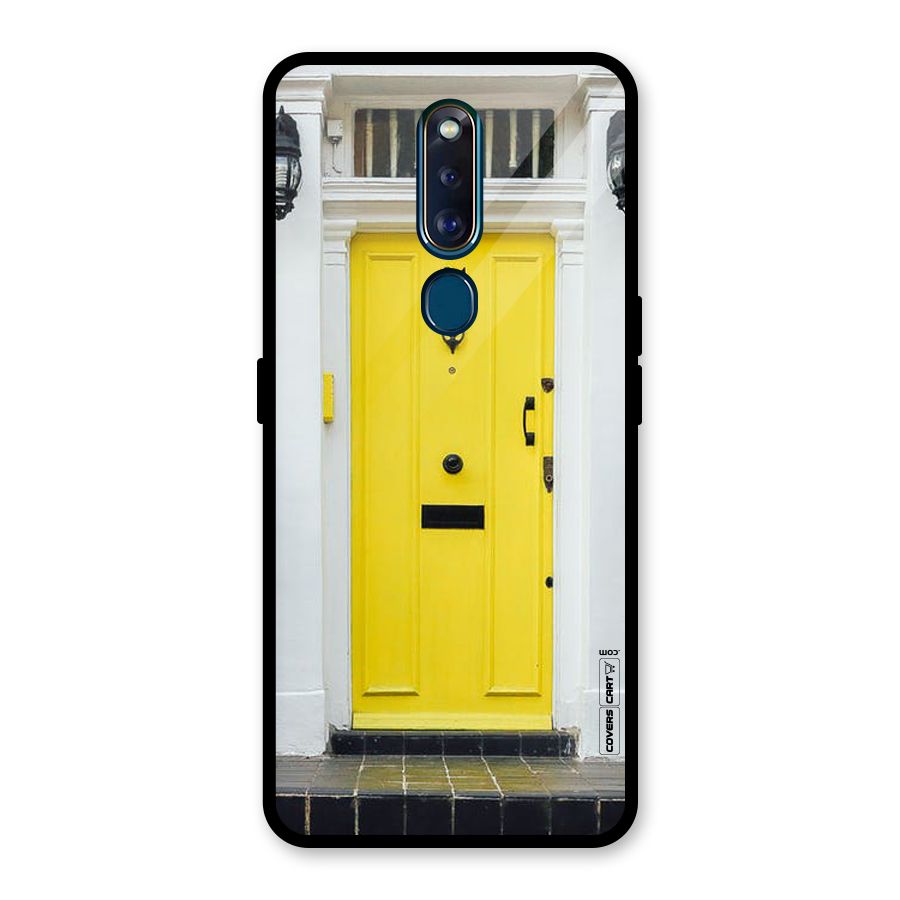 Yellow Door Glass Back Case for Oppo F11 Pro