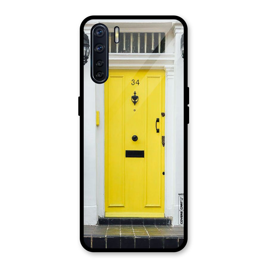 Yellow Door Glass Back Case for Oppo F15