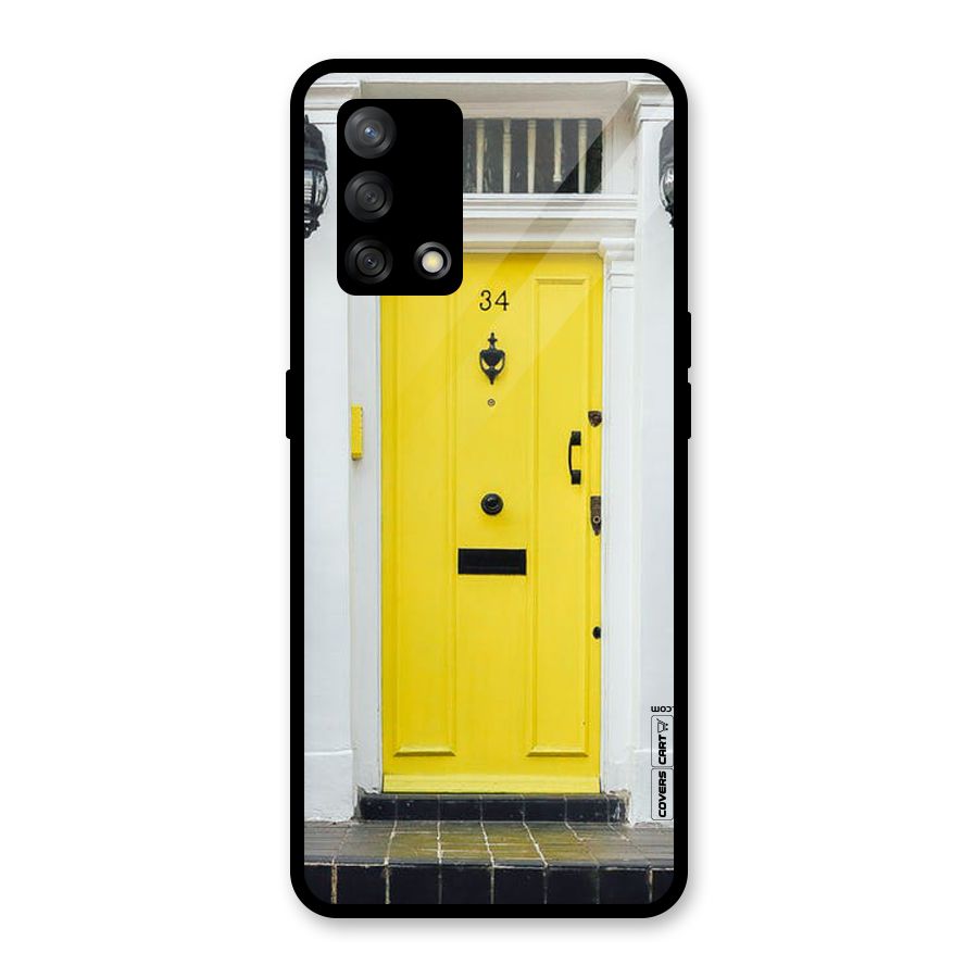 Yellow Door Glass Back Case for Oppo F19