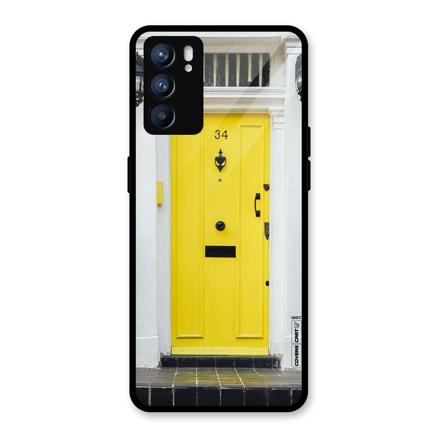 Yellow Door Glass Back Case for Oppo Reno6 5G