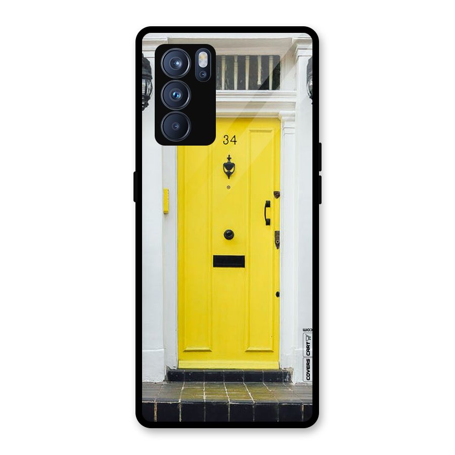 Yellow Door Glass Back Case for Oppo Reno6 Pro 5G