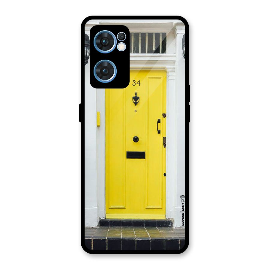 Yellow Door Glass Back Case for Oppo Reno7 5G