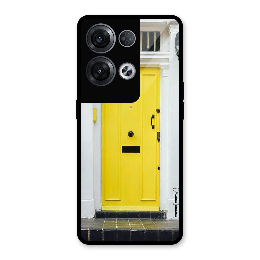 Yellow Door Glass Back Case for Oppo Reno8 Pro 5G